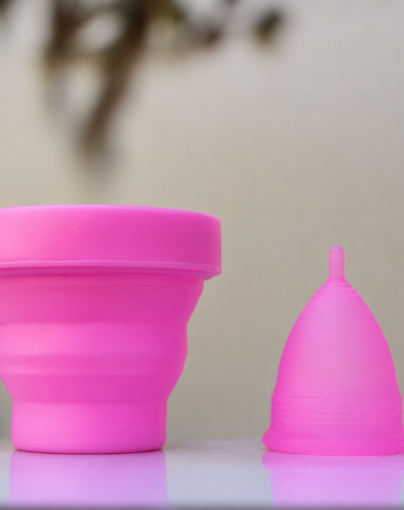 Eco-friendly, medical-grade silicone menstrual cup for comfortable, leak-free period protection.